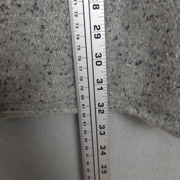 J. Crew Mercantile Women's Cardigan Large Grey Lambs Wool Peasant Lagenlook Boho - Picture 10 of 11